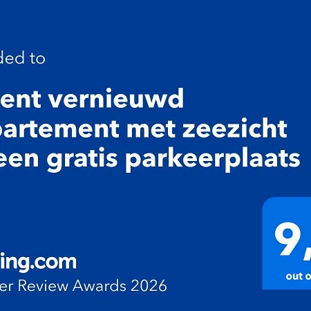 Apartman Modern Met Zeezicht En Gratis Parkeerplaats *